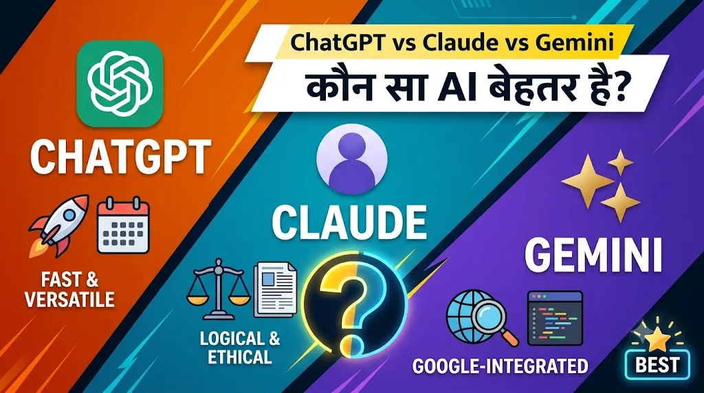 ChatGPT vs Claude vs Gemini: कौन सा AI बेहतर है?